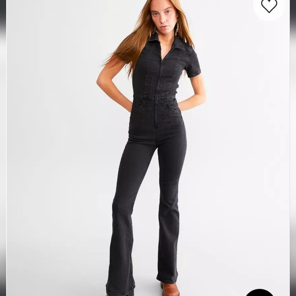We The Free Jayde Flare Jumpsuit In Black NWT